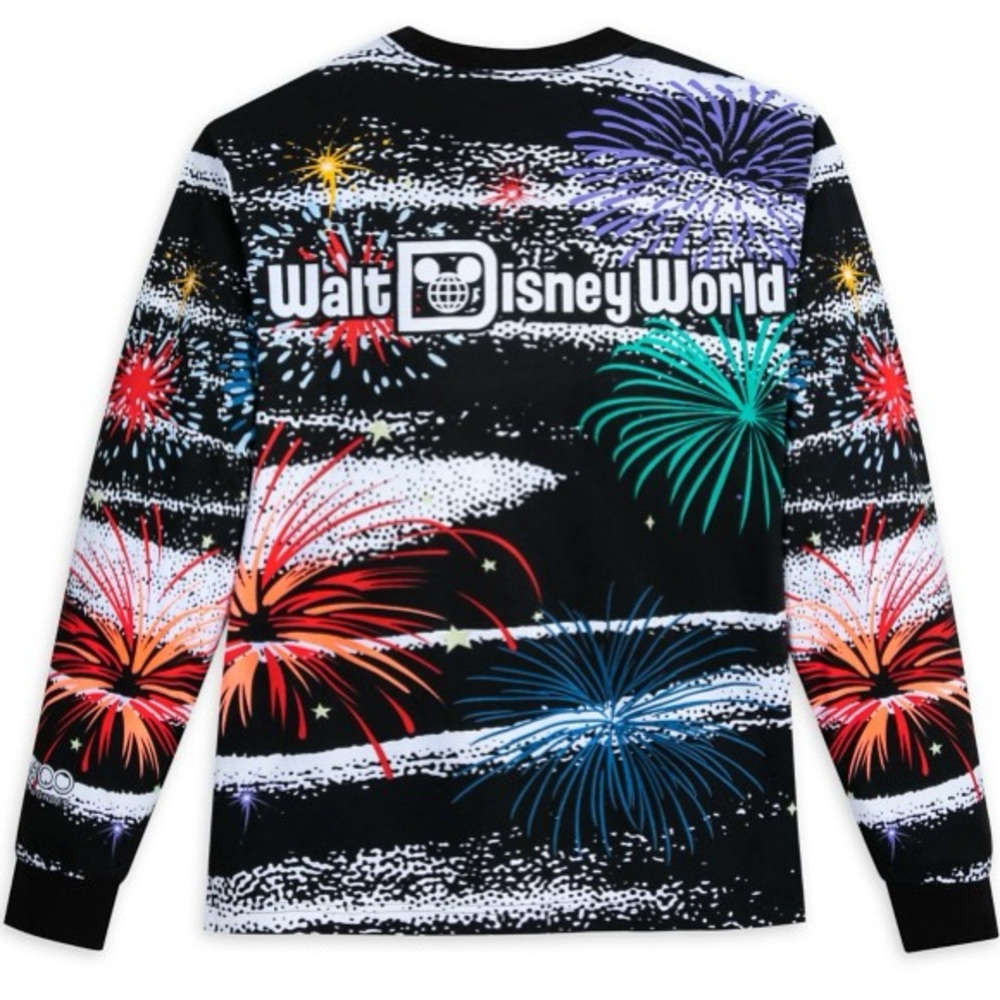 Disney NWT Disney Parks Cinderella Castle Fireworks Oversized Long Sleeve Tee XS